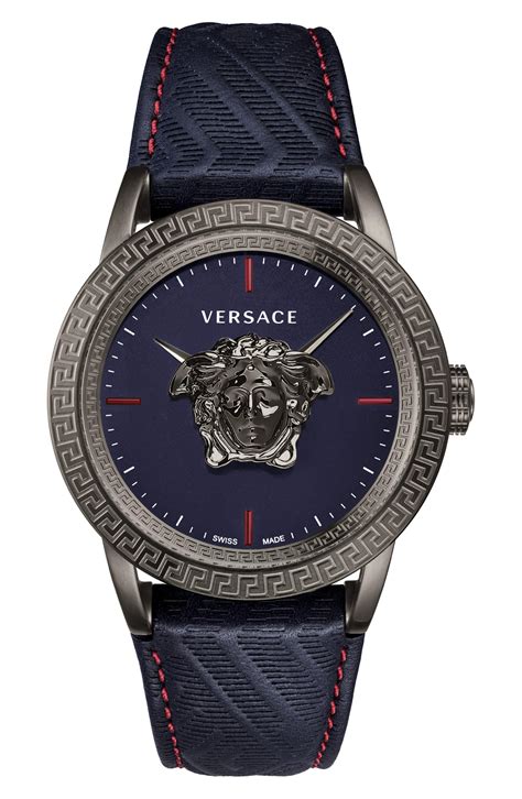 versace leather watch.